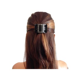 Linziclip - Pinzas para el pelo (2 unidades), color negro