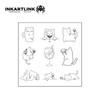 INKARTLINK 2 Weeks Cellular Colored Jagua Tattoo Stickers, Set of