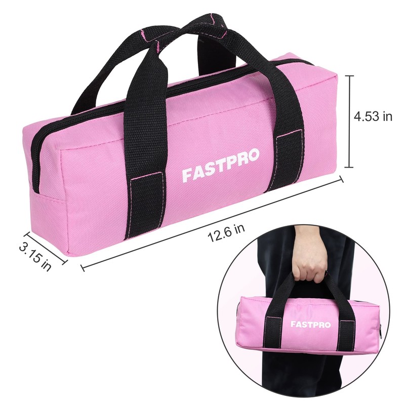 FASTPRO 33-Piece Pink Tool Kit, Household Tool Set with Screwdriver