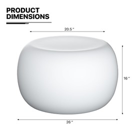 MoNiBloom 16" LED Cocktail Table for Bar with Remote, Rechargeable16 RGB Colors Changing Light-Up Pub Table, Drum