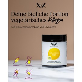 XbyX Collagen Kick Pineapple 2 x 90 g | 90 Servings | Vegetarian Premium Collagen Powder | Type 1, 5 and 10 Collagen | From Germany