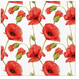Decoupage Paper Napkins Luncheon Spring Floral Flowers Poppie Surprise Pack 20