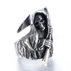 ZMY Home Scary Skull Rings Grim Reaper Ring Stainless Steel