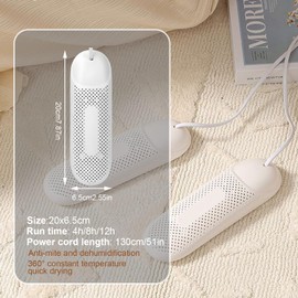 SIGANDG Shoe Dryer Portable Electric Shoe Dryer Electric Ski Boot Dryer with 4/8/12 Hours Timer for Shoes, Gloves, Socks, Ski Boots