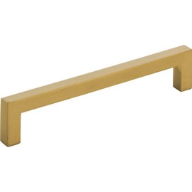 Elements 625-128 Stanton 5-1/16" (128 mm) Center to Center Sleek Square Cabinet Handle/Drawer Pull with Mounting Hardware - Satin Bronze