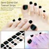 WOKOTO Semi Cured Gel Nail Strips For Toenails, 16 SIZE