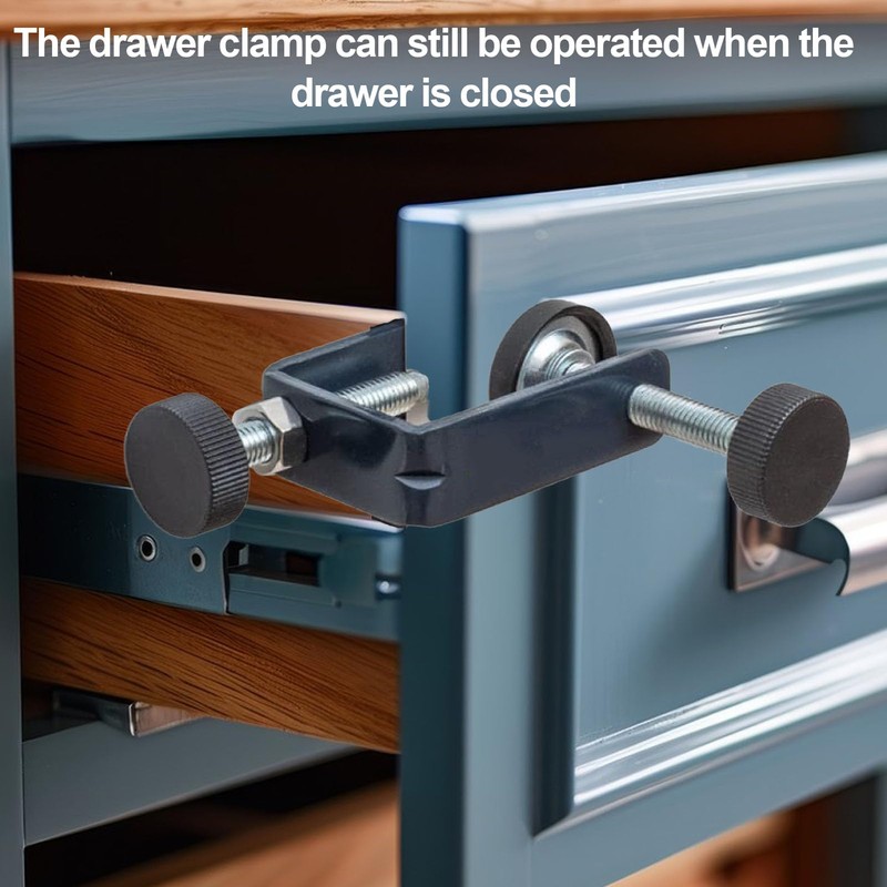 Asixxsix Drawer Front Installation Clamps, Carbon Steel Cabinet Hardware Jigs