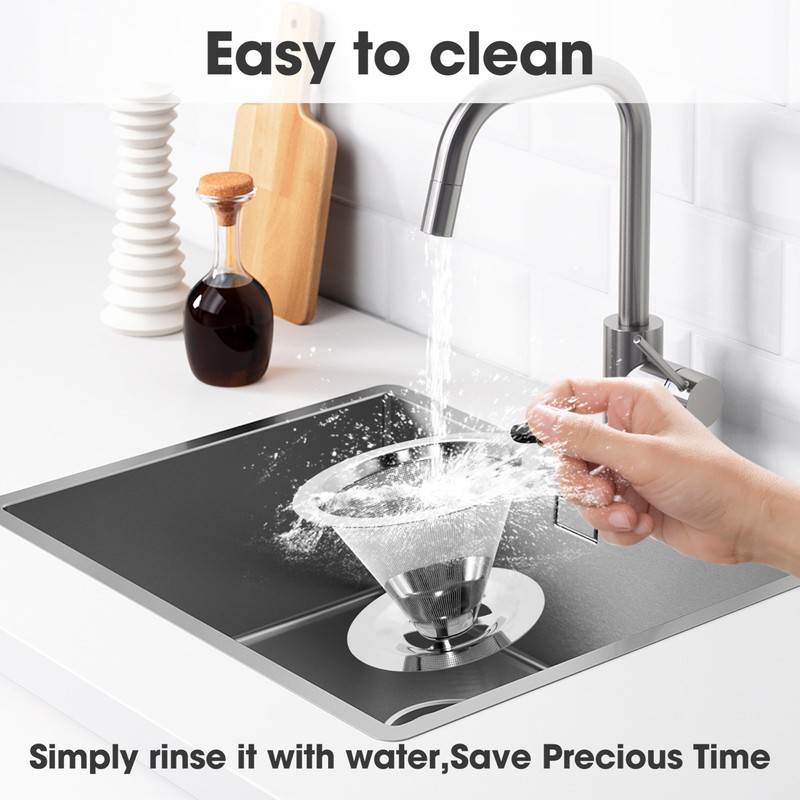 pour over coffee dripper strainer stainless steel coffee filter cone