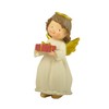 DurableDelights Angel Holding Gift Box – 4.92” Hand-Painted Resin Angel