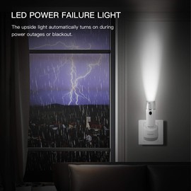 THOVAS Emergency FlashLight, Multi-Function LED Power Failure Light, Handheld Light, Rechargeable Flashlight, Plug-in Night light, 3-in-1 Power Failure Flashlights, Lighting Sensor Night Light, 3 Pack