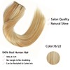 HILYN Clip in Human Hair Extensions, 120g Clips Light Brown