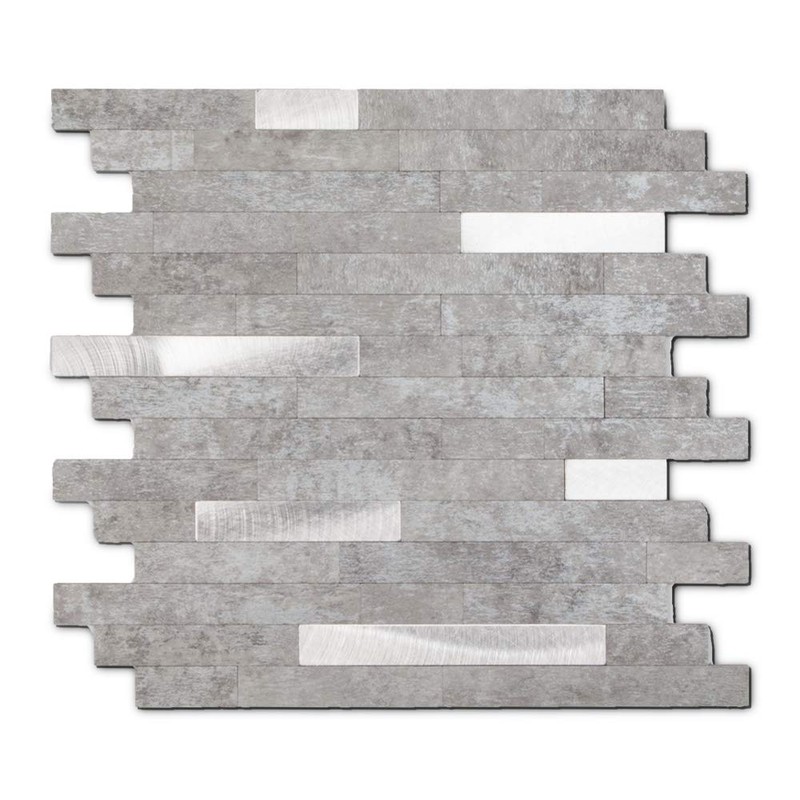 Yipscazo 1 - Sheet Peel and Stick Stone Metal Tile