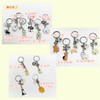 Emilystyle Dog Keychain with Bell, Bone Charm, Bone Keyring, Charm,