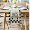 Easter Gnomes Colorful Eggs Farm Truck Cotton Linen Table Runners