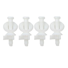 4Pcs Plastic Toilet Seat Hinge Bolts and Nuts Replacement Kit for Top Mount Toilet Seat Hinges