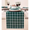 Solino Home Plaid Linen Table Runner 90 Inches Long -