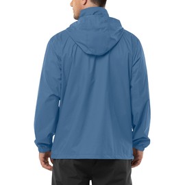 Outdoor Ventures Men's Rain Jacket Waterproof Lightweight Packable Rain Shell Raincoat with Hood for Golf Hiking Travel