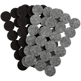 Softtouch 4772595N Self-Stick 1 Inch Felt Furniture Pads to Protect Hardwood Flooring from Scratches, 72 Piece Value Pack, Grey-Black