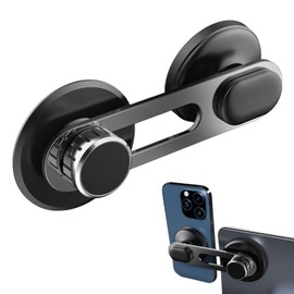 Magnetische Handy Ständer, Handyhalterung Auto, Magnetische Saughalterung, Verstellbare Handy Notizbuch Halterung, 360° Drehung, Verstellbare, mit Winkeleinstellung, Schwarz