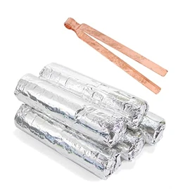 NKlaus 40642 5 Rolls of Incense Charcoal Diameter 33 mm Quick Ignition and Copper Tongs for Incense Burner
