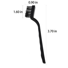 ZHYOHEN 6PCS Cranked Wire Scraper Toothbrush Stainless Steel and Brass Brushes Black Scratch Brush Cleaning Brush Industrial Brush for Cleaning Unfinished Metal Part and Grease