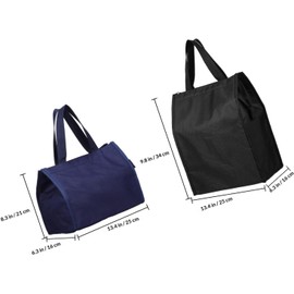 Bolsas De Almuerzo Térmicas Portátiles Grande y Pequeña, Bolsa Aislante De Aluminio, Plegable y Resistente, Para Hombres y Mujeres, Uso Picnic y Oficina, Set De 2 Unidades