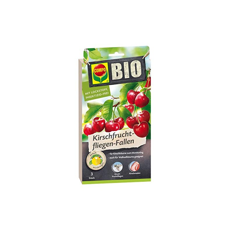 Compo Organic Cherry Fruit Fly Traps - Pack of 3