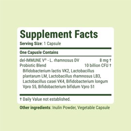 Del-Immune V® + Delpro Probiotic & Prebiotic Blend by Stellar Biotics - Promotes Optimal Gut Health, Digestion, Immune Support & Mood (120 Capsules)