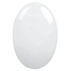 Lovionus89 White Crystal Worry Stones, Natural Oval Palm Tree Bag,