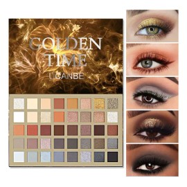Paleta de Sombras Ucanbe Golden Time 40 Colores Mate y Brillantes