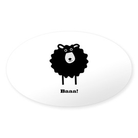 CafePress Sheep Oval Sticker Oval Car Bumper Sticker