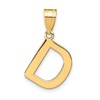 Real and Solid 14K Yellow Gold Polished Bubble Letter D