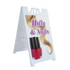 A-Frame Sidewalk Hair & Nails 24" x 36" Double Sided