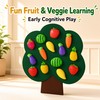 Baby Felt Board Play Food Toy Set for Pretend Kitchen