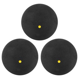 Moovul 3Pcs One-Yellow-Dot Squash Low Speed Sports Rubber Balls Professional Player Competition Squash