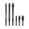 GEARWRENCH 6 Pc 1/4" Drive Hex Shank Impact Socket extensions