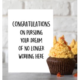 Bhiosng Humorous Leaving Cards Farewell Cards for Colleagues, Funny Retirement Card New Job Cards Goodbye Cards for Coworkers Boss, Office Job Leaving Card Congratulations New Job Card