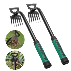 Gardening Hand Weeder Tools, Weeding Artifact Uprooting Weeding Tool, Durable Manganese Steel Hand Weeder Tool, Manual Multifunctional Weeders Gardening Tools for Yard and Garden (6 Teethes)