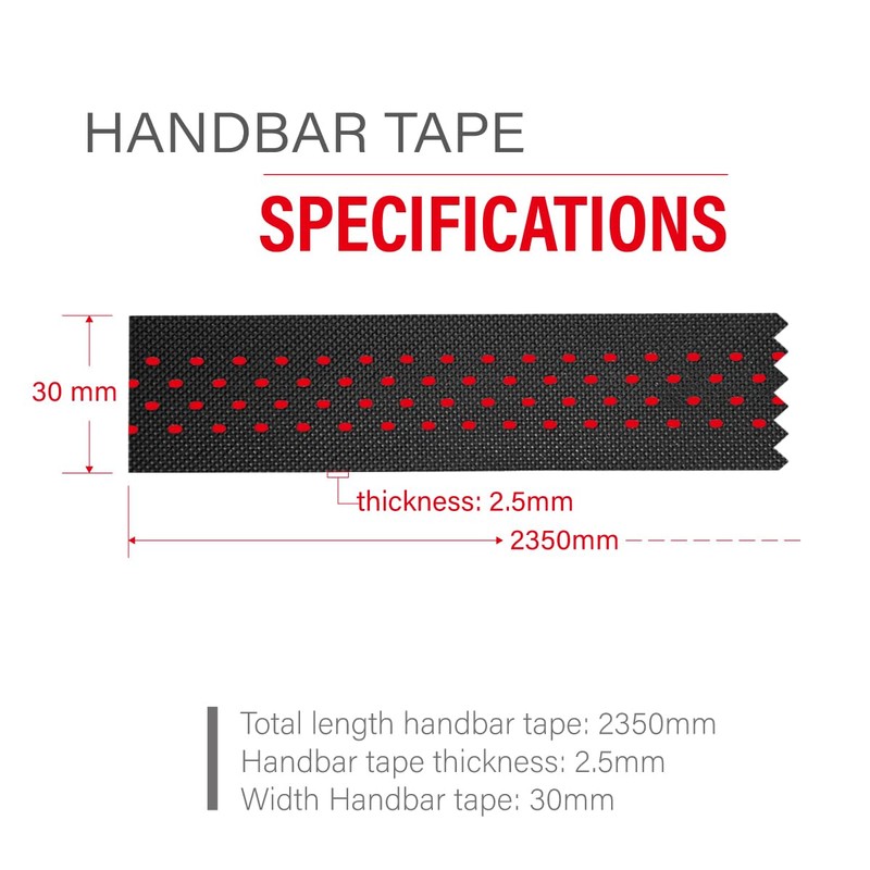 CNCLOL Road Bike Handlebar Tapes,2350mm Bicycle Handlebar Tapes,Red