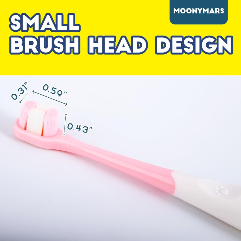MoonyMars Small Dog Toothbrush, Puppy & Cat Tooth Brushing Kit,