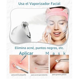Kingsmile Vaporizador Facial, Vaporizador Facial 2 En 1 para Facial, Vaporizador Nano Compacto Con Aromaterapia, Humidificador Facial - Boquilla Ajust