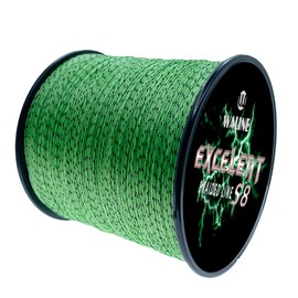Waline Super Strong 8 Strands Braided Fishing Lines 300m 20lb-100lb PE Fishing Line Multifilament Sea Fishing Braid Line (Groovy Green, 50lb/0.33mm/ 300m(328yds))
