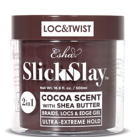 Esha Hair Slick N Slay Braiding Gel, 17 oz - Ultra Extreme Hold, Hydrating & Conditioning, Fast Dry Locking Gel for Locs, Twists, Braids (Cocoa)