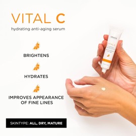 Image Skincare Vital C Hydrating Face Serum containing vitamin C and hyaluronic acid brightens and tones wrinkles Size / 이미지 스킨케어 비타민 C와 히알루론산이 함유된 바이탈 C 하이드레이팅 페이스 세럼으로 주름을 밝고 톤 있게 가꿔줍니다 Size