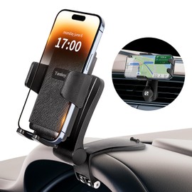 Yamhoy Car Phone Holder for Dashboard and Air Vent Cell Phone Car Mount 360 Degree Rotation Multifunctional Design Hands Free Fit for All Smartphones