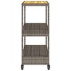 Udorich Versatile 3-Tier Bar Cart for Home and Outdoor Use,