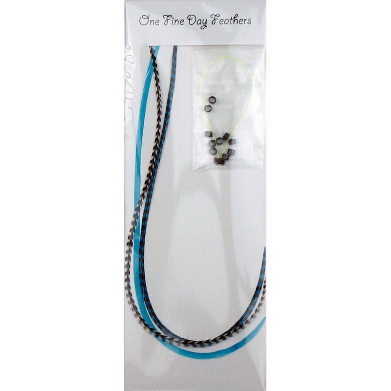 Real Feather Hair Extensions - Ice (3 Feathers)