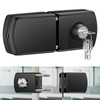 Ranbo Frameless Double-Sided Glass Door Lock,Clamp-On No-Drill,304 Stainless Steel,for 3/8"–1/2"