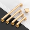 Amerdeco 10 Pack Brushed Brass Cabinet Pulls 5 Inch(128mm) Hole