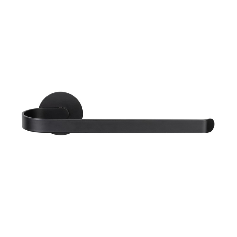 WENKO Turbo-Loc® Bivio Black Matt Towel Rail Aluminium Wall Holder